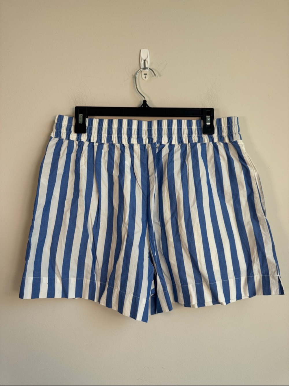 Boden Drawstring Striped Shorts in Blue/White - 8 - Picture 3 of 4